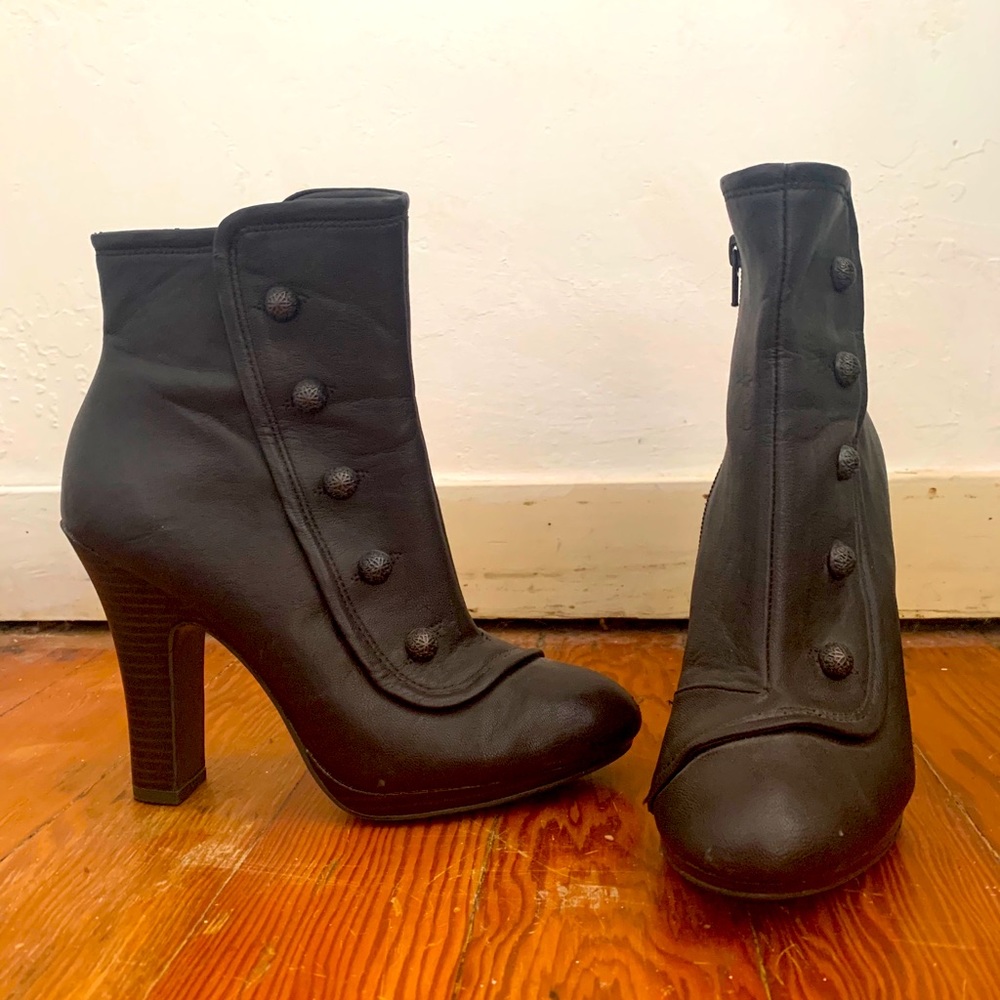 Dark Brown Vegan Leather Boot